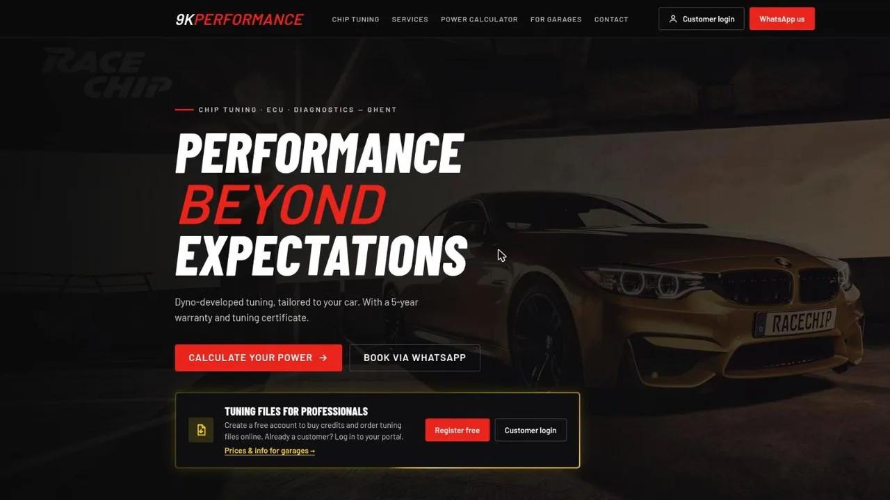 Website van 9kPerformance