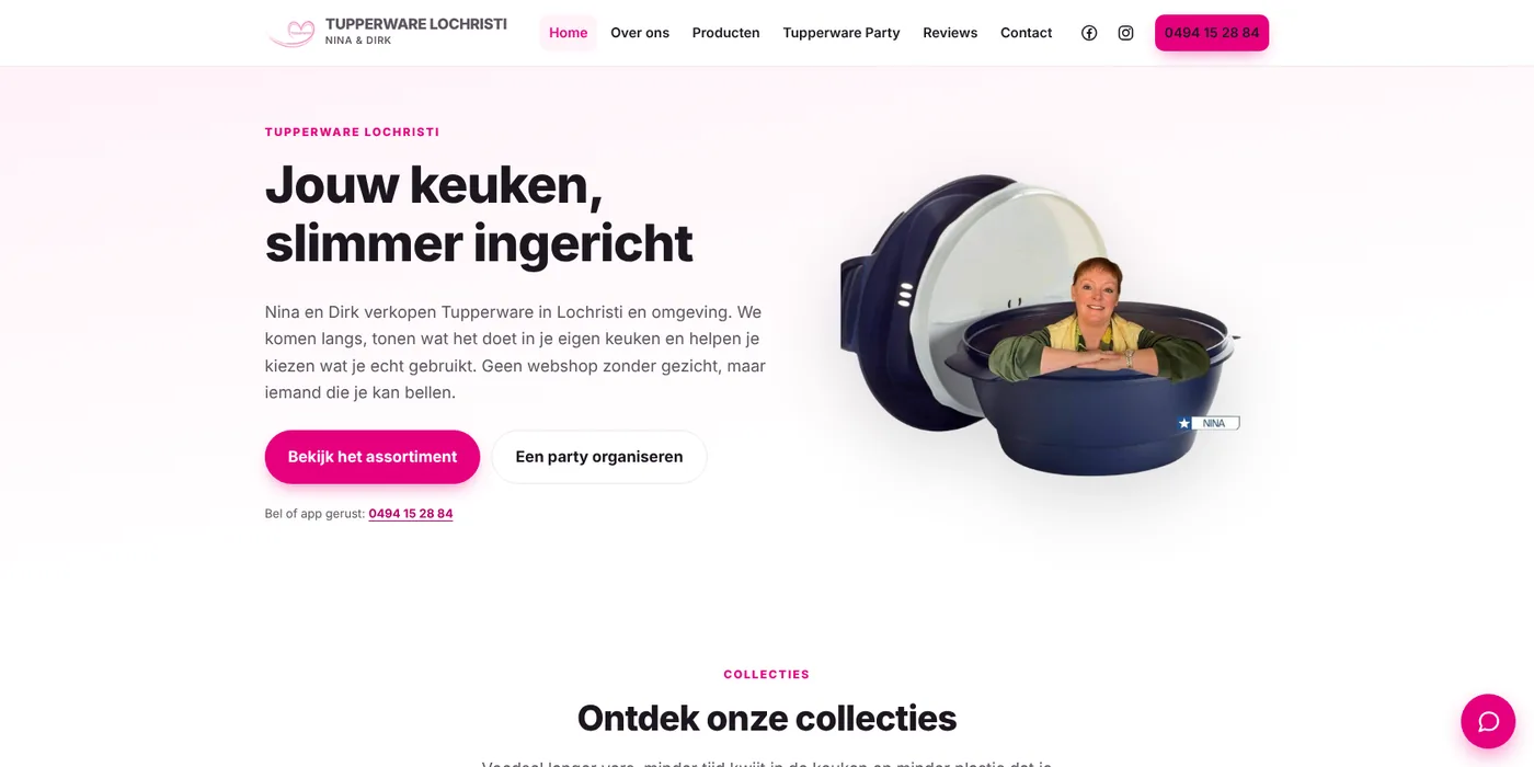 Tupperware Lochristi website